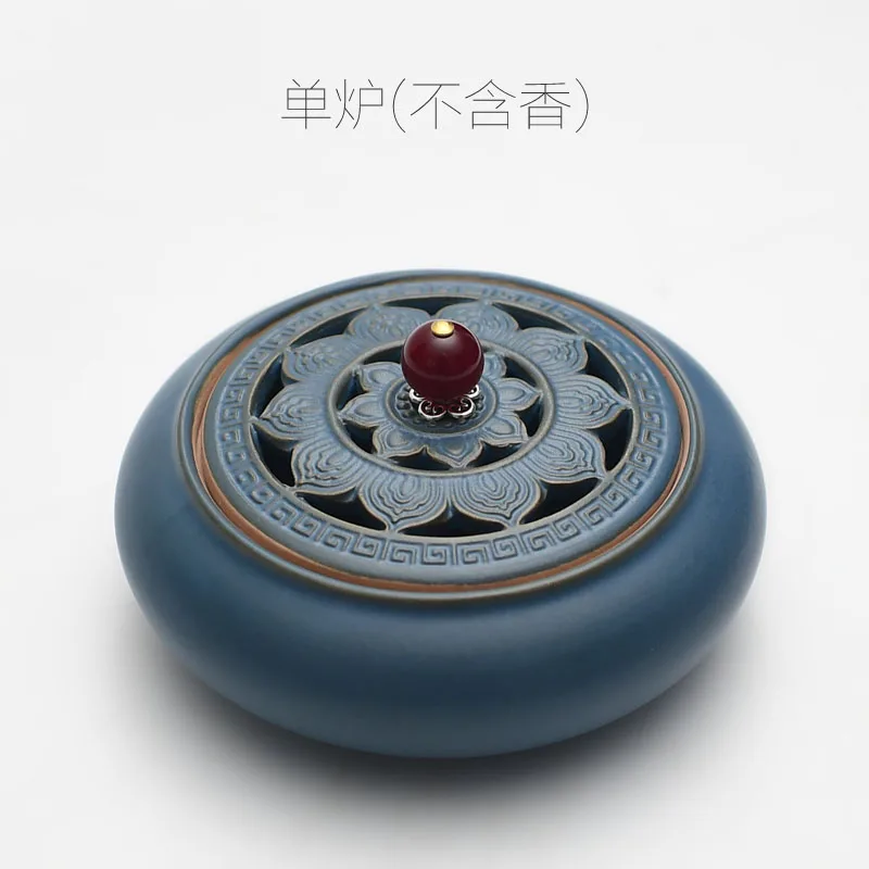 

Chinese Incense Burner Ceramic Ash Tray Brass Home Portable Buddhist Aroma Oil Burner Queimador De Incenso Insence Holder EA6XXL