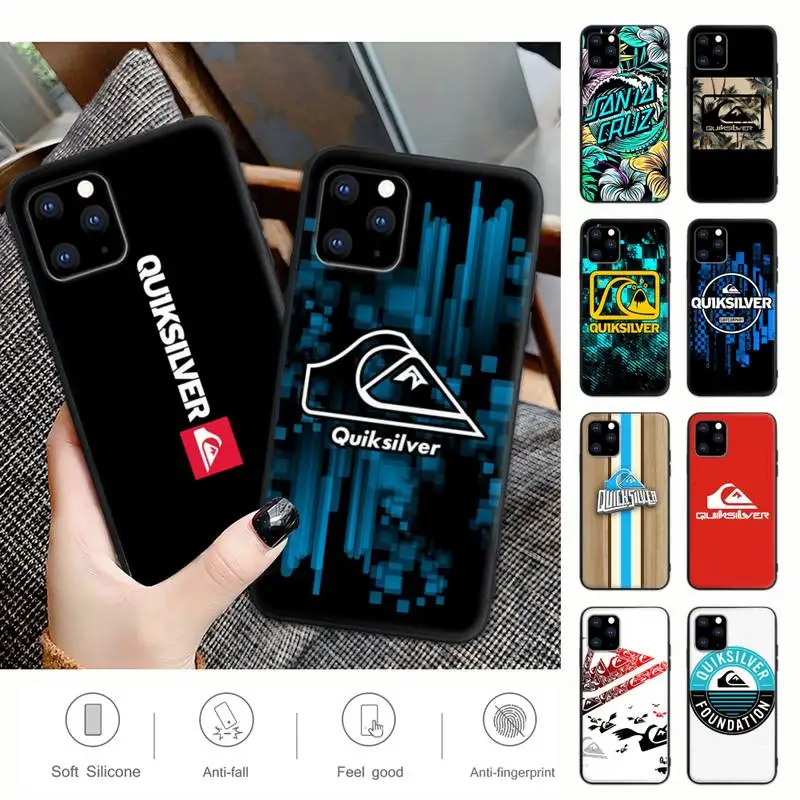 

Surf And Skateboard Quiksilver Black Rubber Phone Case For IPhone 12 11 Pro Max Xs X Xr 7 8 6 6s Plus 5 5s Se 2020 Cover