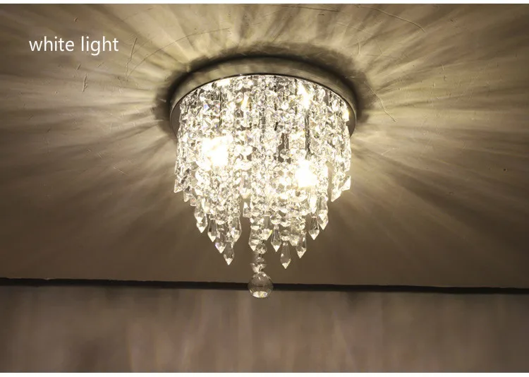Lâmpada do Teto Fxitures para o Quarto Led de Cristal Criativo Cristal Entranc Corredor Lâmpada Luz Teto Interior Lustres k9