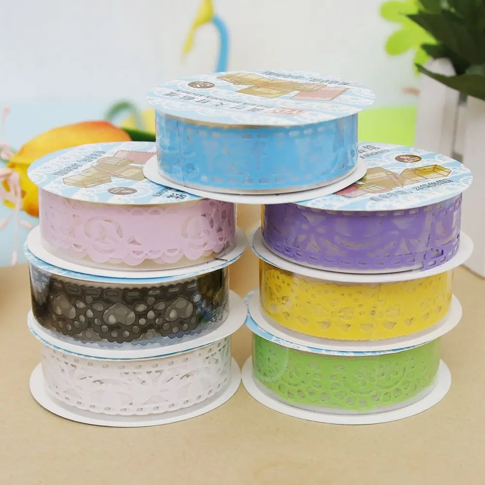 1 шт. DIY Васи кружевная лента Washi декоративные Стикеры Скрапбукинг Бумага клейкая