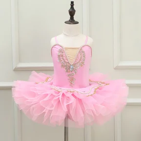 

Girls Ballet Dress Tutu Dance Dress For Kids Pancake Swan Lake Ballet Show Ballerina Children Stage Performance Costume