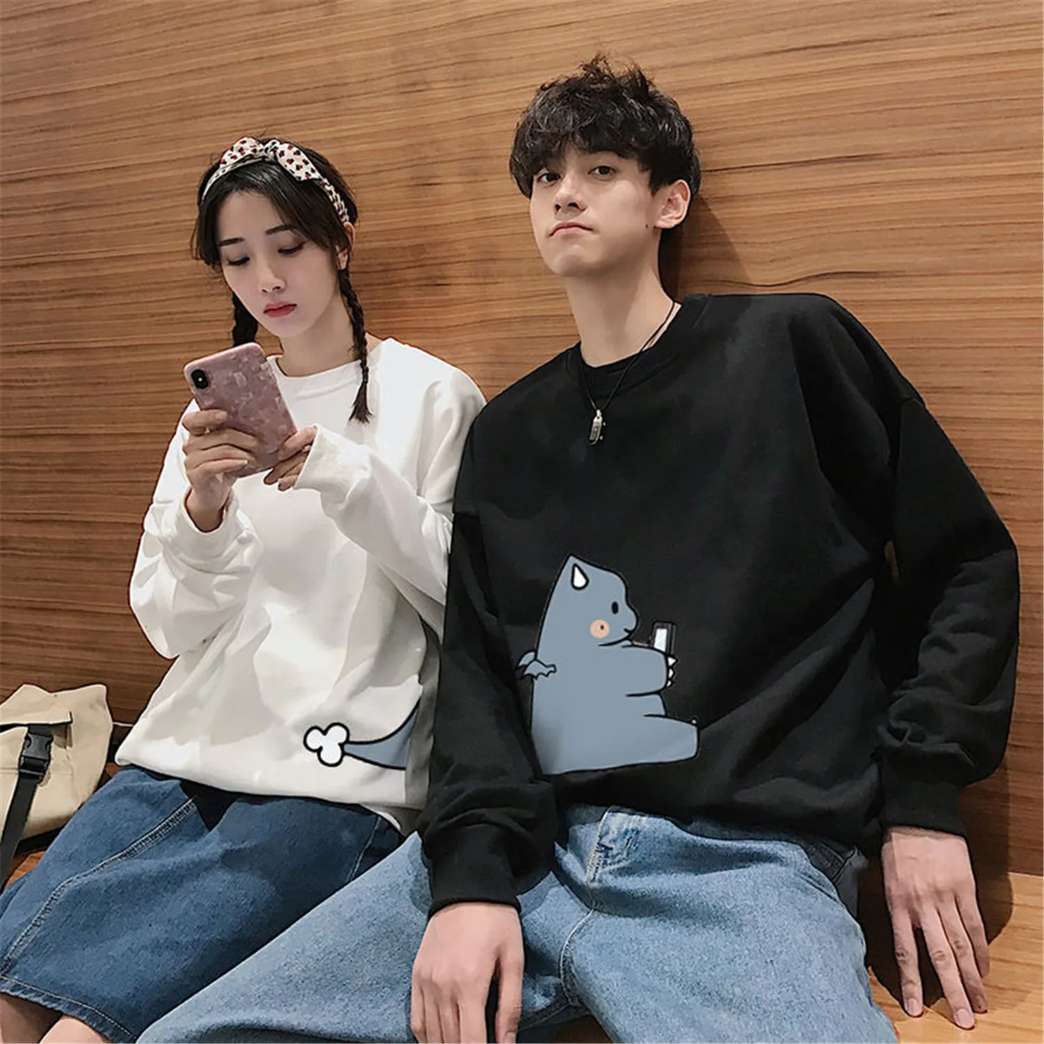 

Cute Couple Hoodies Japan Harajuku Spring Sweatshirts Fashion Hip Hop Hoodie Streetwear Autumn Funny Hoodie Punk Men Girl Tops