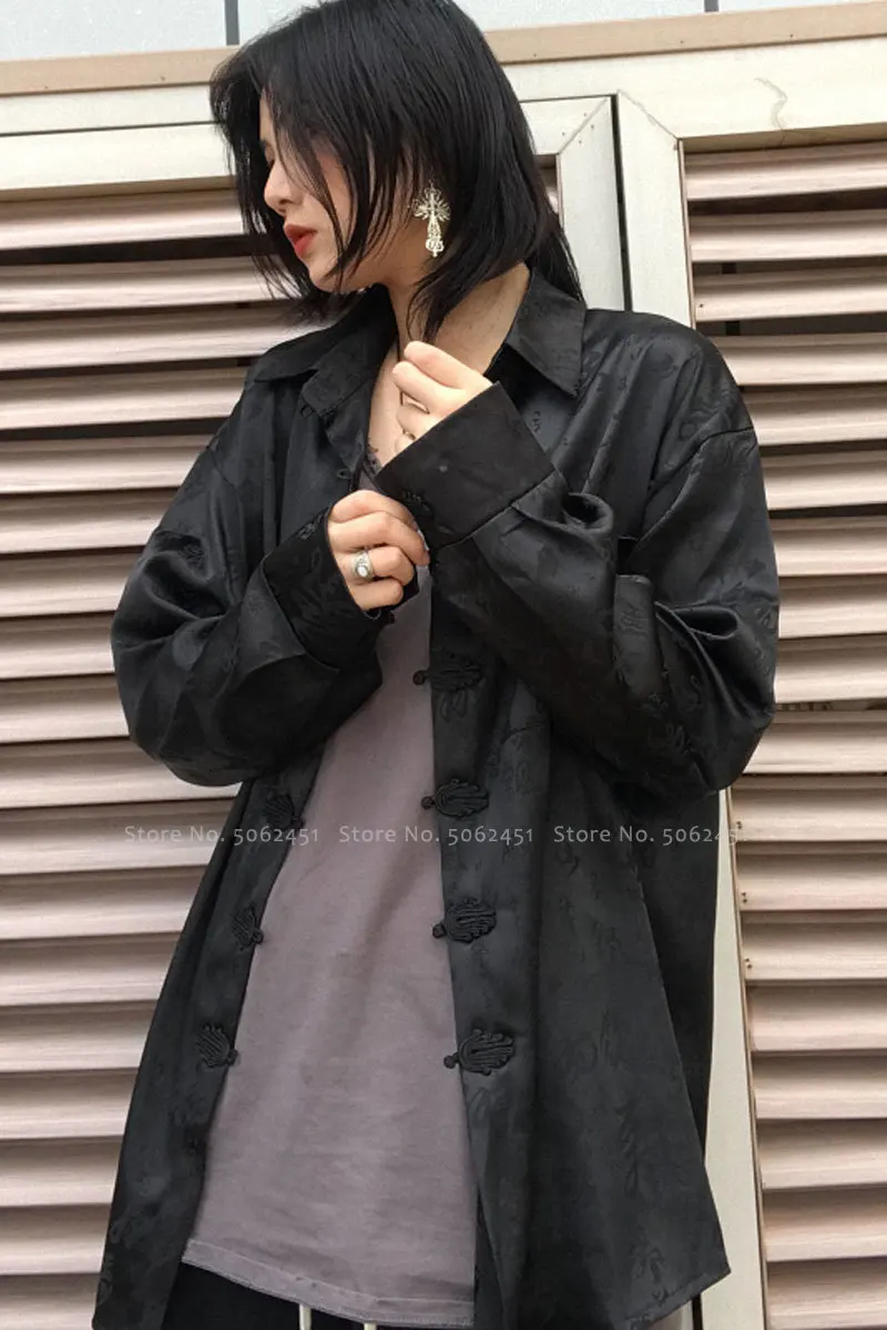 Китайский традиционный ханьфу блузка для женщин и мужчин пара Harajuku стиль Японский Haori куртки кунг-фу каллиграфия печати пальто Тан костюм