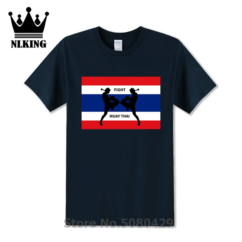 Muay Thai fighter Thailand flag design 3D летняя футболка с принтом Мужская рукав Уличная хлопковые