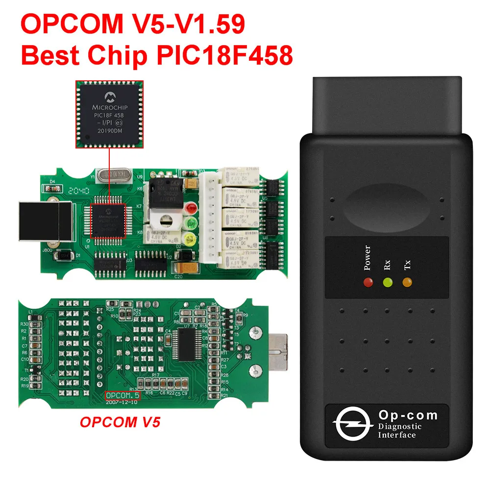OPCOM V5 OP COM с PIC18F458 OBD2 CAN BUS OP-COM V1.99 Лучший диагностический сканер | Автомобили и