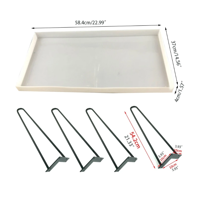 Речной стол ручной работы форма прямоугольной формы кристалл эпоксидная смола