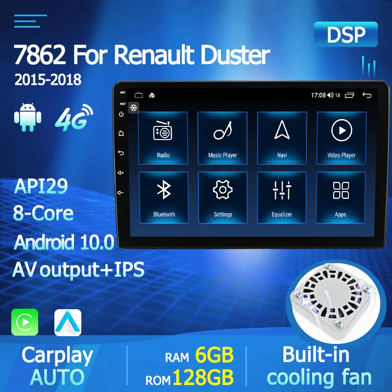 Carplay Стерео Авторадио IPS DSP головное устройство Android 10 автомобильный