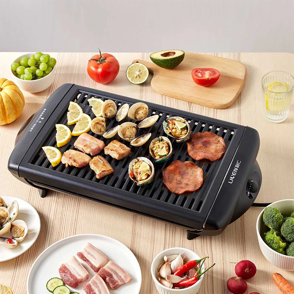 Electric Baking Pan Detachable Washable Dual U-shape Heating Pipe Non-stick Grill For Home Outdoor BBQ Party 220V | Бытовая техника