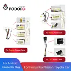 Автомобильные аксессуары Podofo 2 din для Android, автомобильный адаптер для жгута проводов, разъем, универсальный кабель для VW Nissian Toyota