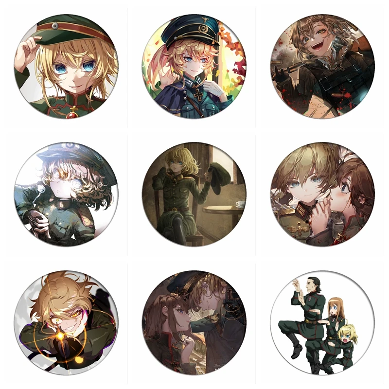 Сага о Тане злые Значки для косплея Таня дегуреплефа брошь икона коллекция