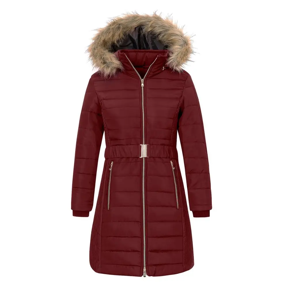 

Wantdo Women Quilted Winter Coat Water Resistant Puffer Jacket Long Body Warm Parka