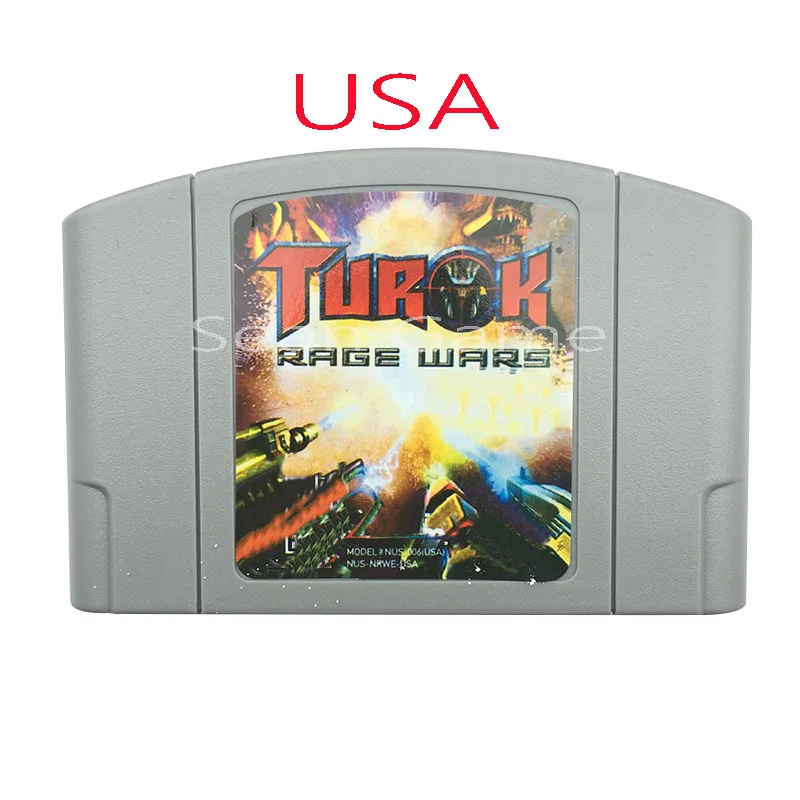 Высокое качество США NTSC картридж для клиентов Turok Rage Wars карта 64 битной игровой