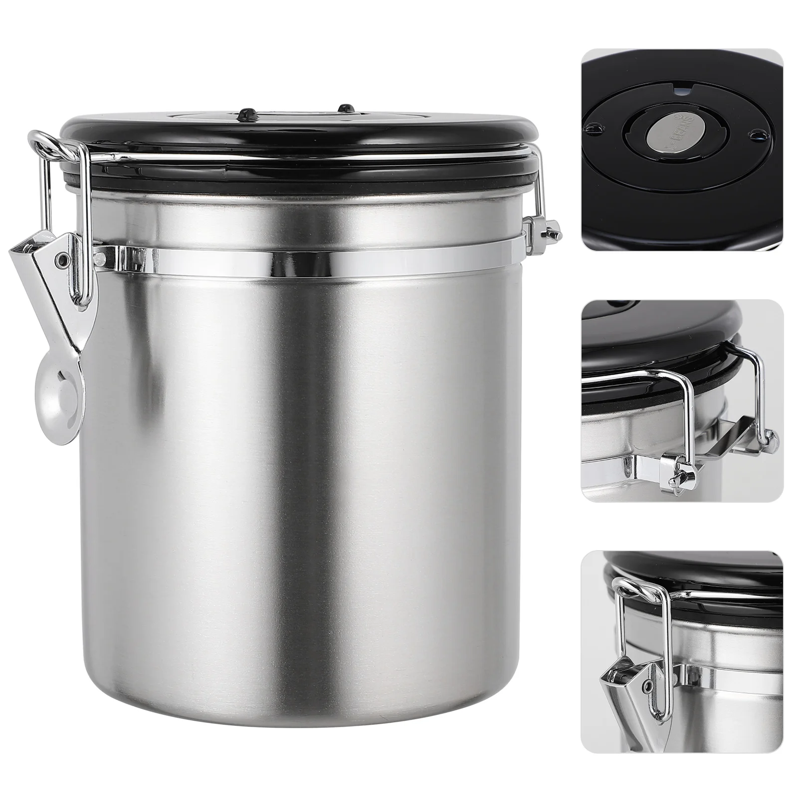 

1pc Multi-use Storage Container Household Sealing Jar Stainless Steel Storage Can