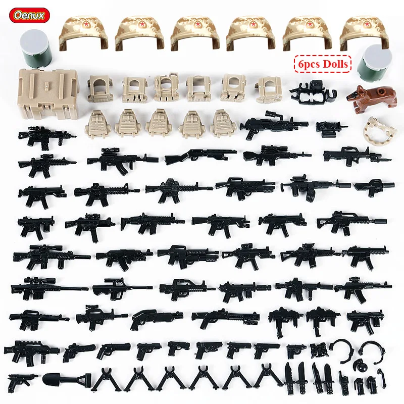 Набор строительных блоков морской пехоты Oenux 6 шт. | Игрушки и хобби