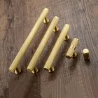 Медные ручки для мебели, ручки для ящиков, кухонные ручки для шкафа и ручки, золотые ручки для шкафа