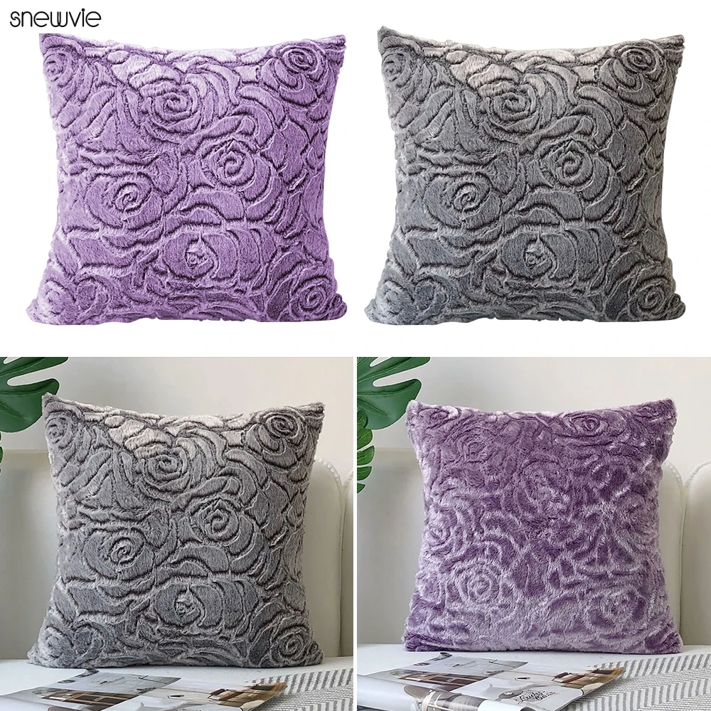 

Velvet Pillow Case Sofa Car Throw Cushion Protective Cover Soft Home Living Room Bedroom Hotel Office Decor Breathable