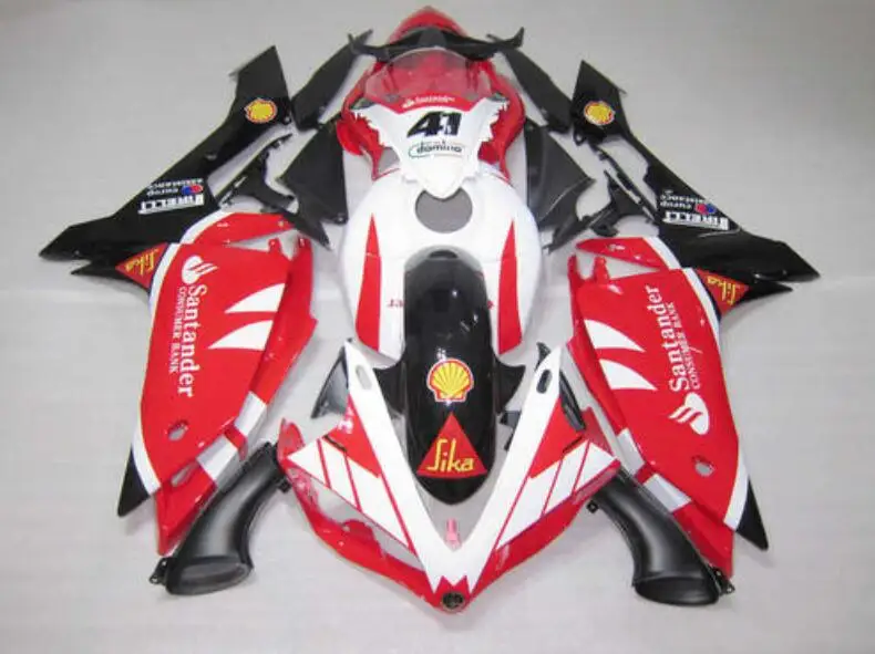 

New ABS Motorcycle Whole Fairings Kits Fit for Yamaha YZF-R1 R1 2007 2008 07 08 Bodywork set White red Full Tank cover