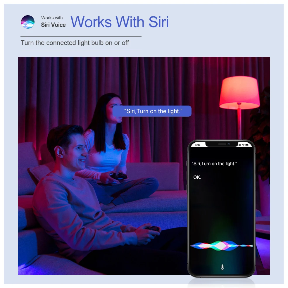 Tuya WiFi умный светильник лампочка E14 цветная (RGB) Светодиодная лампа работа с Alexa/Google