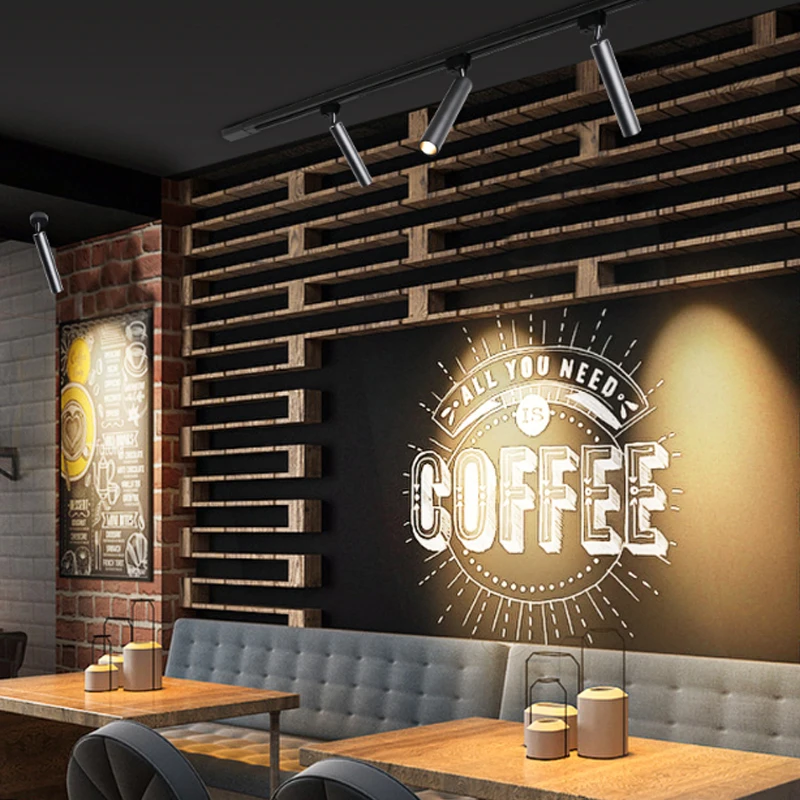 

LED track light clothing store Windows showrooms exhibition spotlight led cob spot lamp ceiling rail traditional collection Lamp