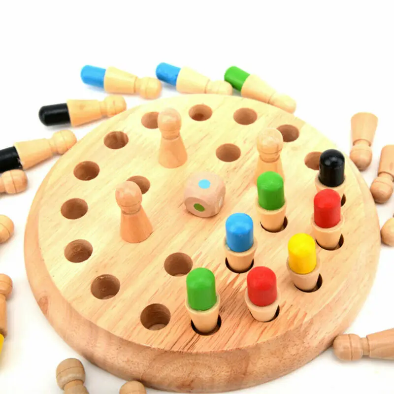 

Детская деревянная палочка для запоминания, шахматы, домашняя игра, настольная игра, развивающая цветная познавательная игрушка для детей, ...
