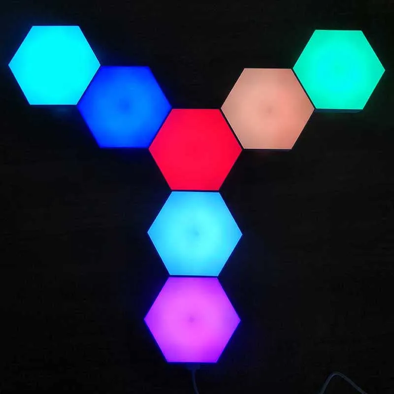 Сенсорный квантовый светильник модульная Шестигранная настенная лампа с Сотами