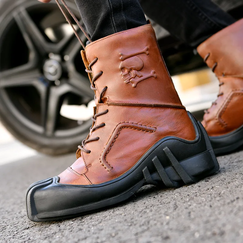 Мужские ботинки в стиле стимпанк из натуральной коровьей кожи мужские ретро с