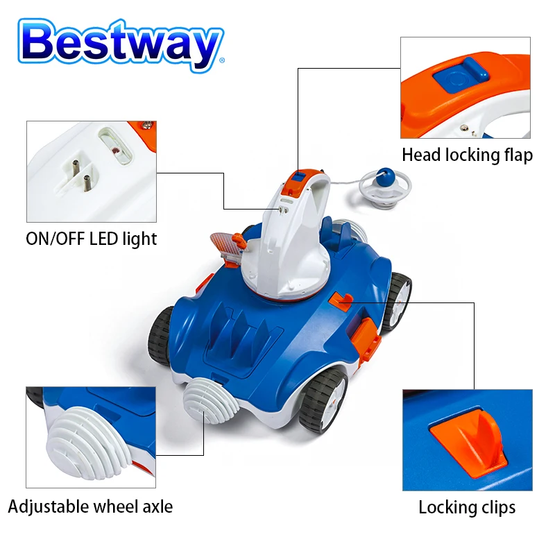 Оригинальный автоматический робот для чистки бассейна Bestway 58482 Aquatronix
