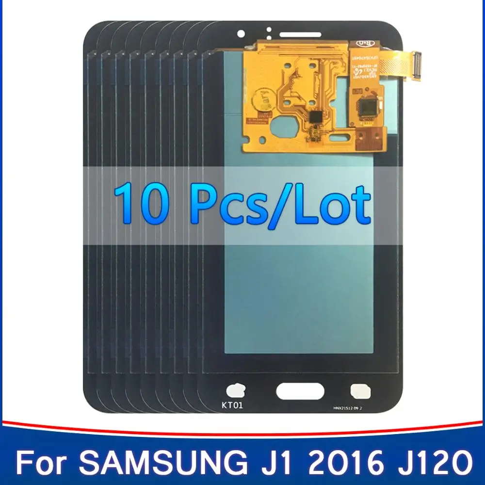 Оптовая продажа 10 шт./лот AMOLED/оригинальный дисплей для Samsung Galaxy J1 2016 J120 ЖК-дисплей