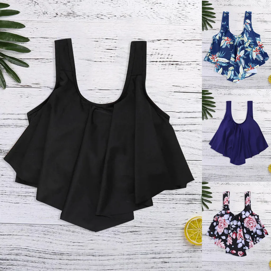 

2021 Fashion Ruffled With High Waisted Bottom Bikini Set Swimwear Women Swimsuit Sexy Push Up Women Bathing Suits Top
