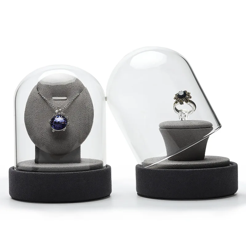 New jewelry display props, rings, bracelets, earrings, pendants, microfiber dustproof ornaments, base customization, wholesale
