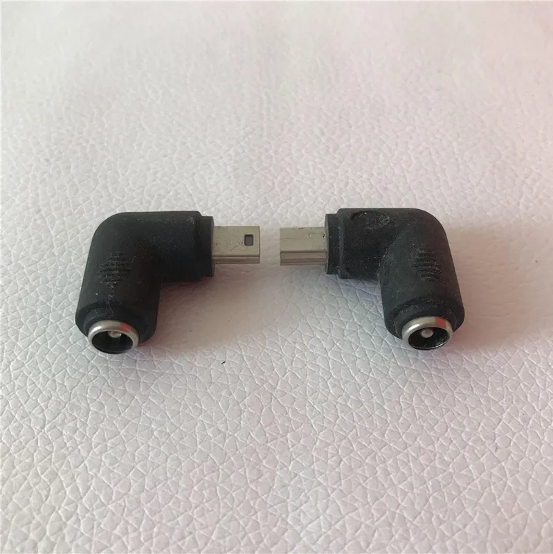 5 шт./лот 90 градусов DC 5*2 1 мм Женский на мини USB B Мужской адаптер конвертер Разъем