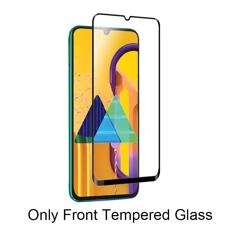 2в1 закаленное стекло для samsung m30s Защита объектива камеры для samsung galaxy m30s m 30 s 30 s m307 защитное стекло задняя крышка - Цвет: 1pcs front glass