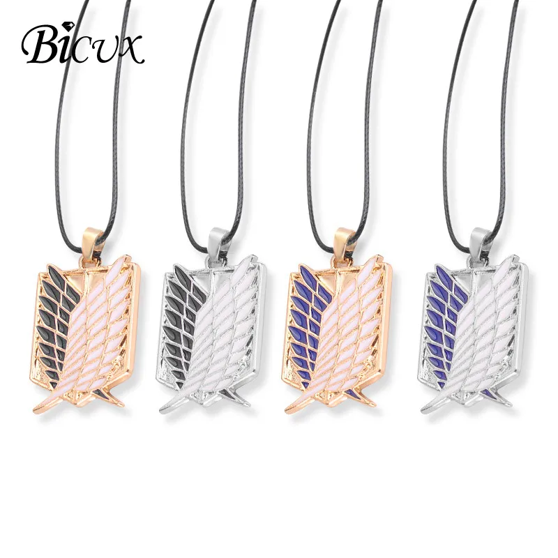 BICUX модные перо аниме ожерелья из сплава для мужчин и женщин вечерние простой