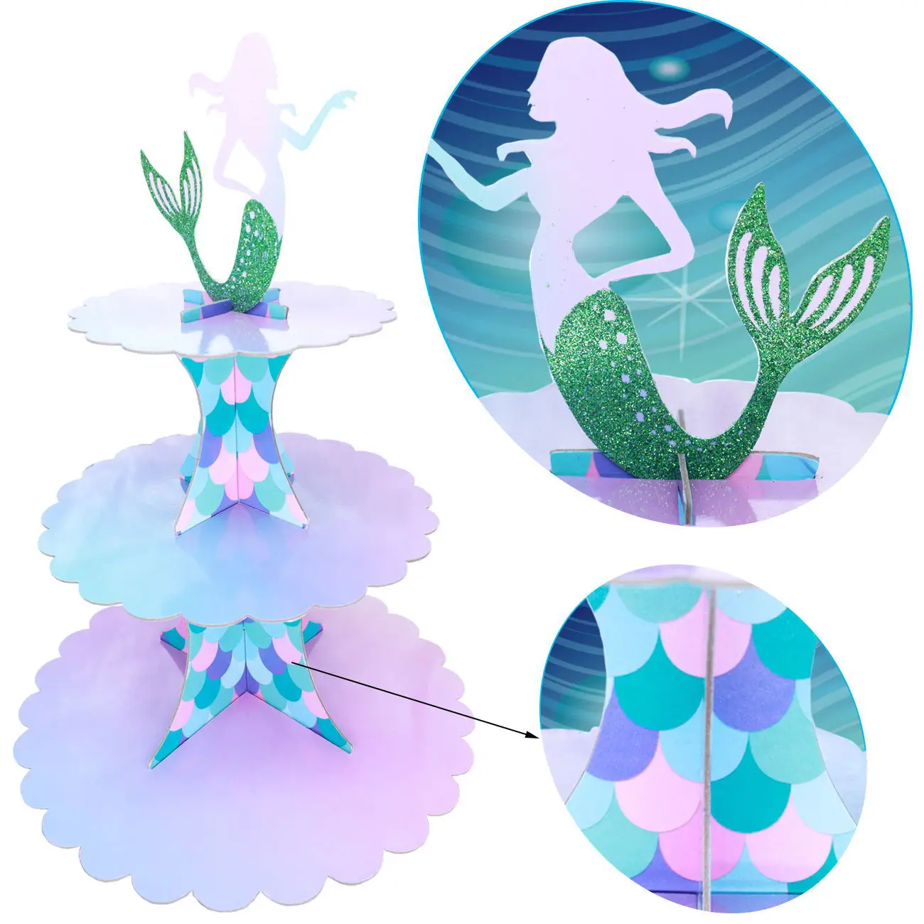 Подставка для торта русалка 1 комплект | Дом и сад