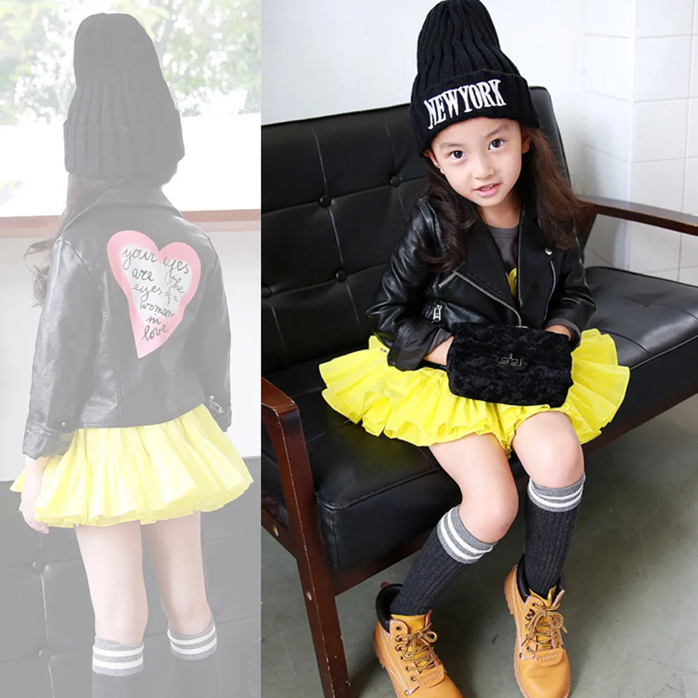 Куртка для девочек на молнии с надписью лацканами | Детская одежда и обувь