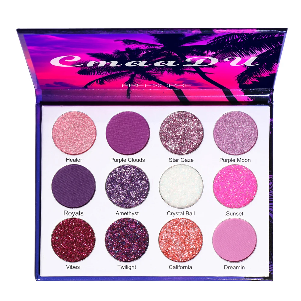 

12 colors glitter makeup set professional eye makeup makeup palette long lasting moisturizing waterproof eyeshadow palette