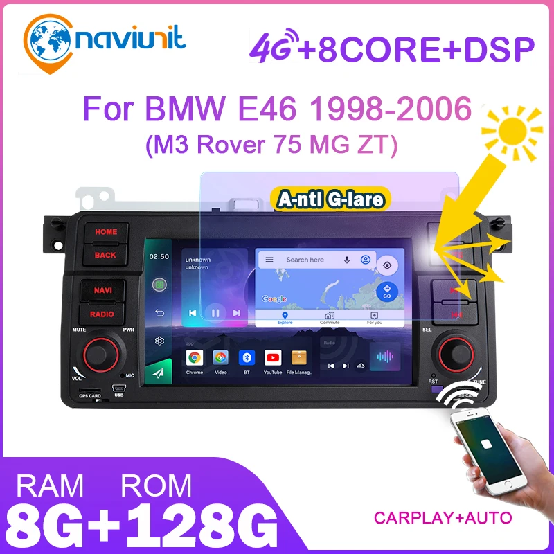 Автомагнитола 2 din android 11 стерео экран для BMW E46 седан фотомагнитола M3 MG ZT Rover 75 1998-2006
