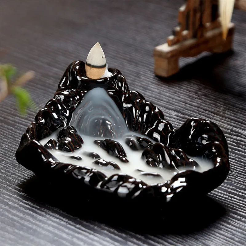 Керамическая курильница в стиле ретро с обратным потоком креативная черным