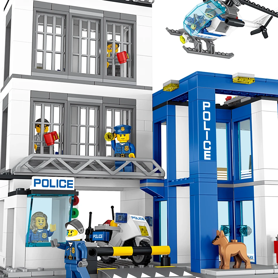 890 шт. небольшие строительные блоки игрушки совместимые с Lepining City полицейский