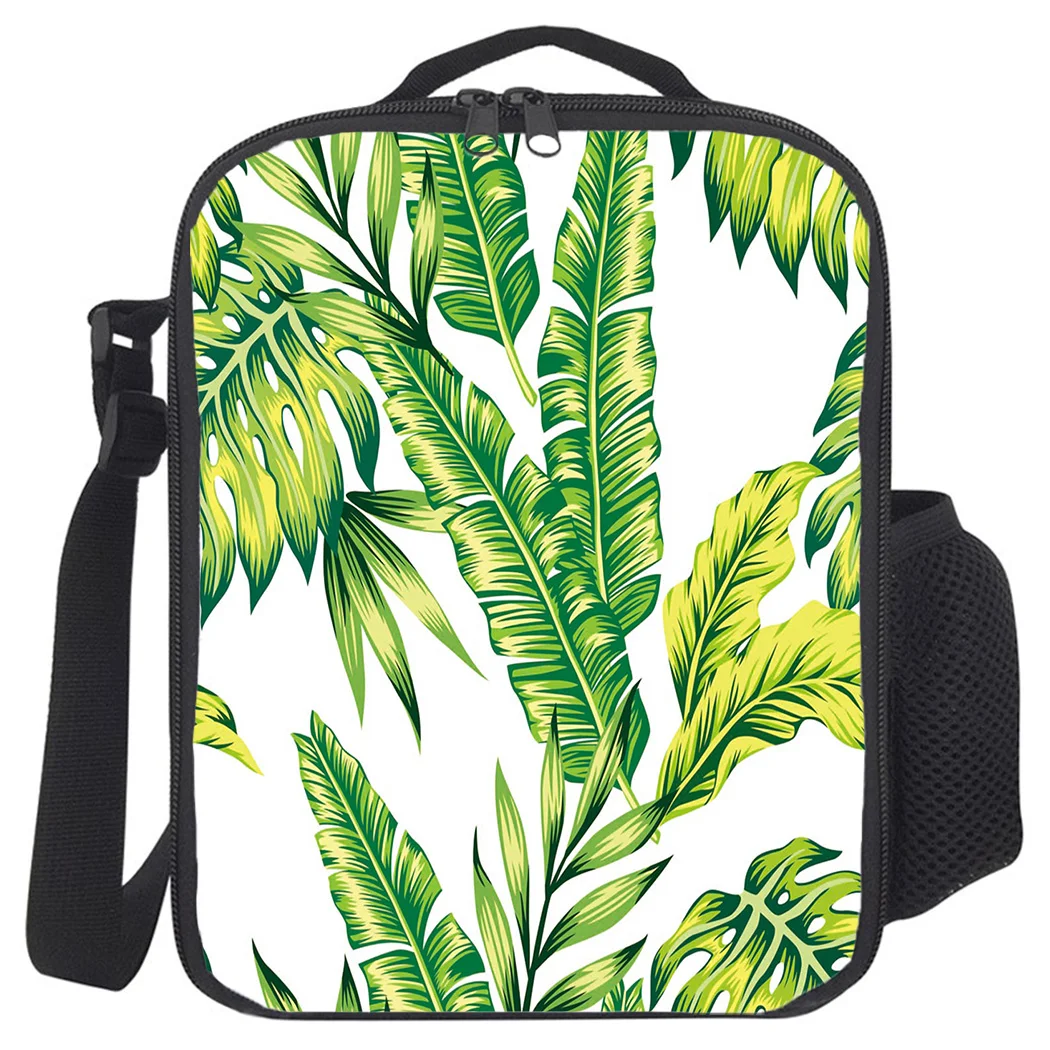 New Lunch Bags Banana Leaf Green White Fresh Outdoor Travel Personalized Lightweight Carry Case Children Capacity Box | Багаж и сумки