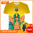 Детская футболка Leon Shooter, игровая футболка Leon Colt Nita с шипами и 3D принтом, топы для мальчиков и девочек, Мультяшные Рубашки, Топы, одежда для подростков