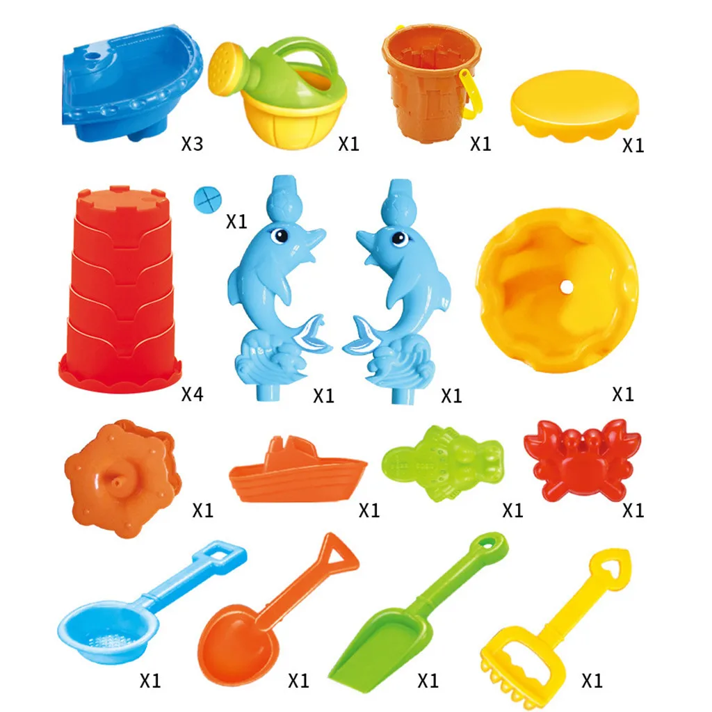 

Sand & Water Table Outdoor Garden Sandbox Set Play Table Kids Summer Beach Toy Bucket Seaside Kids Gift Beach Toy Set Outdoor