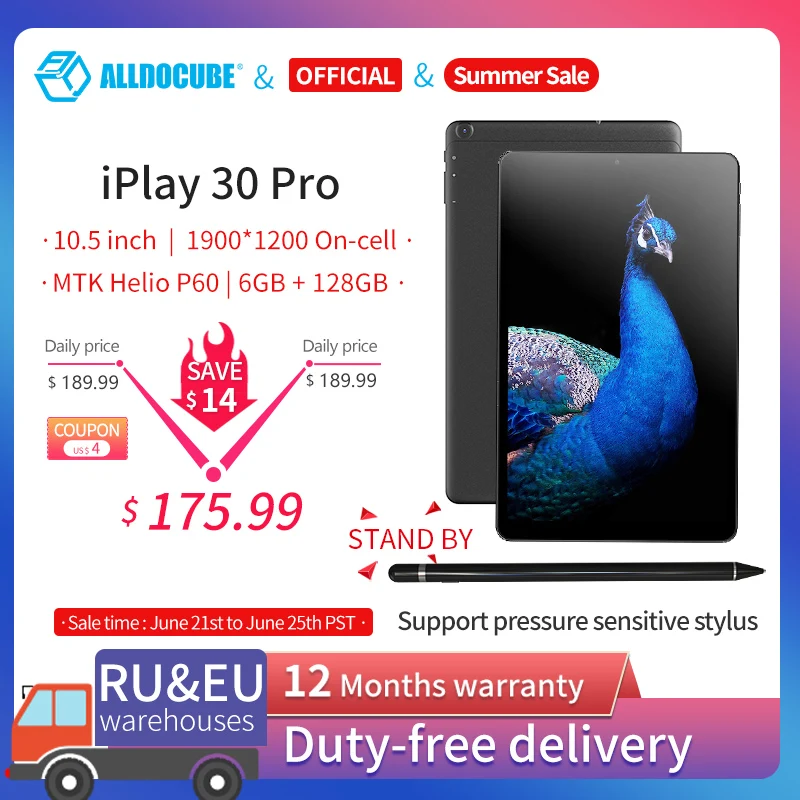 Ветвью ALLDOCUBE и iPlay30 pro 10 5 дюймов Android планшет 6 ГБ Оперативная память 128 Гб