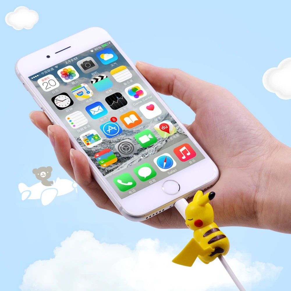 1 шт. протектор кабеля для Apple Iphone милые Мультяшные животные телефона держатель