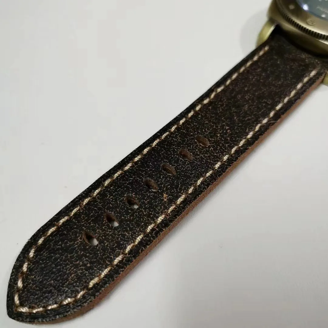 

Luxury Brand New Men Automatic Mechanical Stainless Steel Vintage Male Bronze Brown Leather Luminous Watch 47MM Bronzo 1950