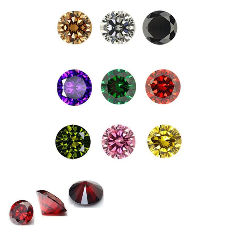 

Top Quality 100PCS/Lot Shiny Round Cubic Zircon CZ Stones Beads Jewelry Finding Settings For Earring Necklace Rings Accessories