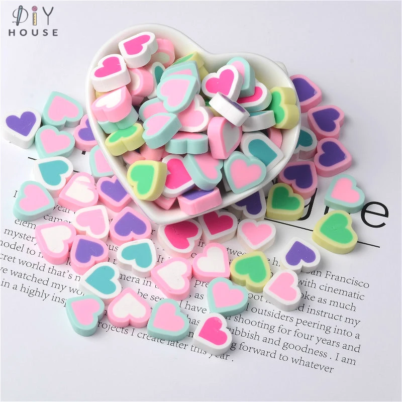 Искусственная полимерная глина в форме сердца сахарной ваты для поделок