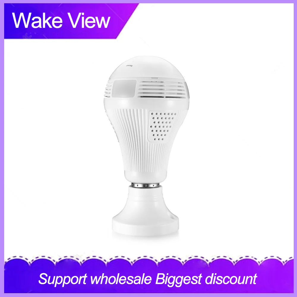 WakeView 960P 360 охранная wifi камера лампа панорамная IP CCTV видео наблюдение рыбий глаз HD