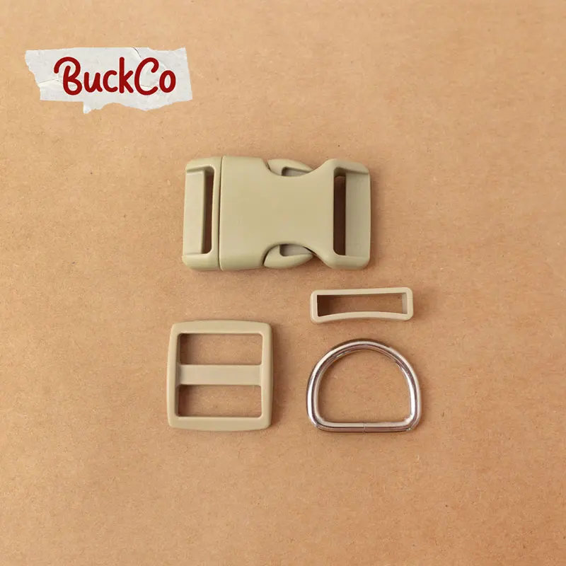 

Красочный (пластиковая пряжка + Тройная крышка + квадратный держатель + D-кольцо) собачий ошейник «сделай сам» светло-коричневый 25 мм тесьма ш...