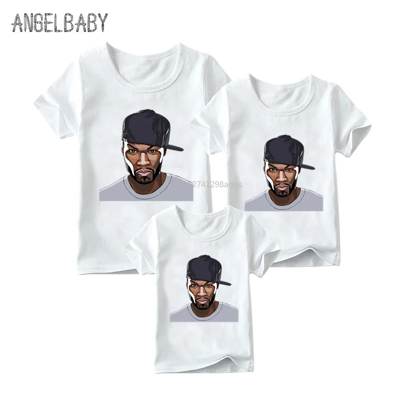 Одинаковые Семейные наряды модная футболка для мальчиков и девочек с принтом Rapper